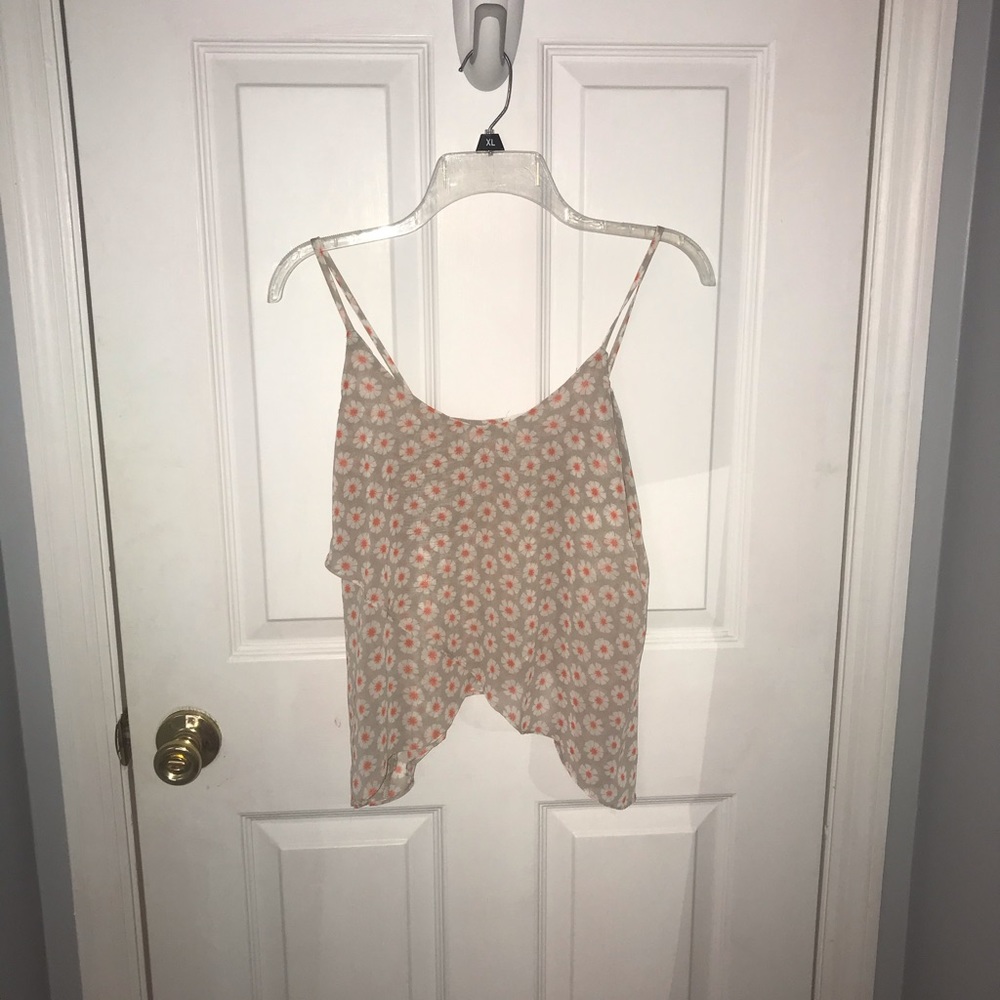 asymmetrical floral tank